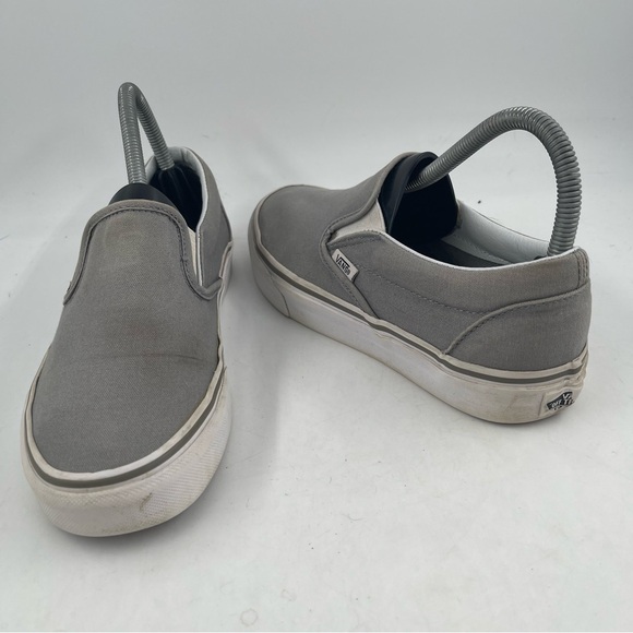 Van’s Unisex Adult Grey Slip-On Canvas Shoes - Size 7.5 Women’s | 6 Men’s - Picture 9 of 11